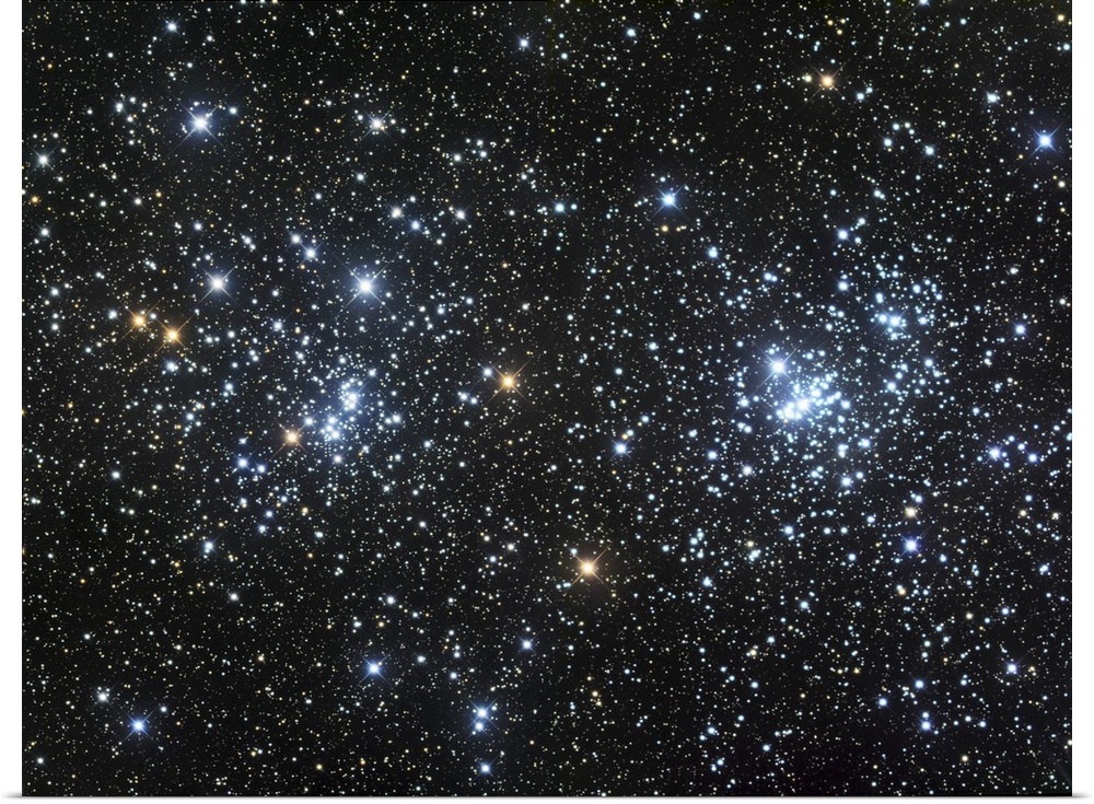 The Double Cluster, NGC 884 and NGC 869, as seen in the constellation of Perseus.