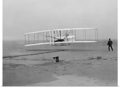 The first flight of the Wright Flyer in 1903