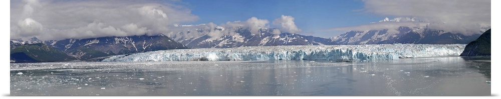 Hubbard Glacier, the largest tidewater glacier in the world. The Hubbard and Turner/Haenke Glaciers extend out into Disenc...