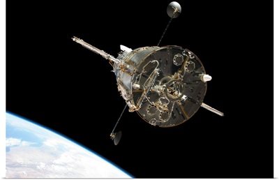 The Hubble Space Telescope in orbit above Earth