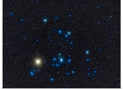 The Hyades Star Cluster With The Red Giant Star Aldebaran