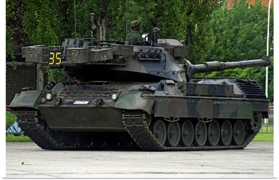 The Leopard 1A5 MBT of the Belgian Army in action