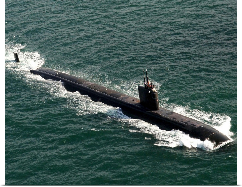 The Los Angeles-class fast attack submarine USS Asheville.