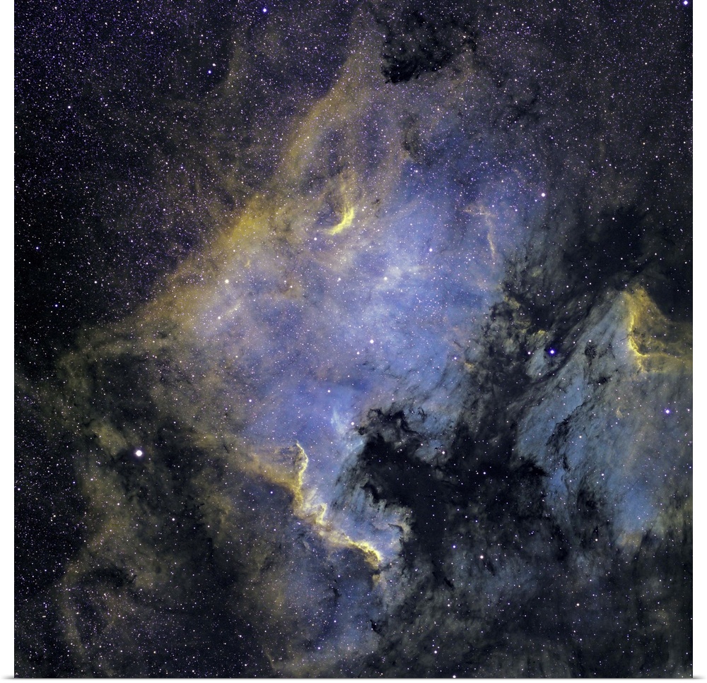 The North America Nebula and the Pelican Nebula in the constellation Cygnus