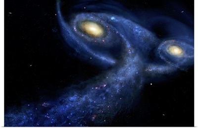 The predicted collision between the Andromeda galaxy and the Milky Way