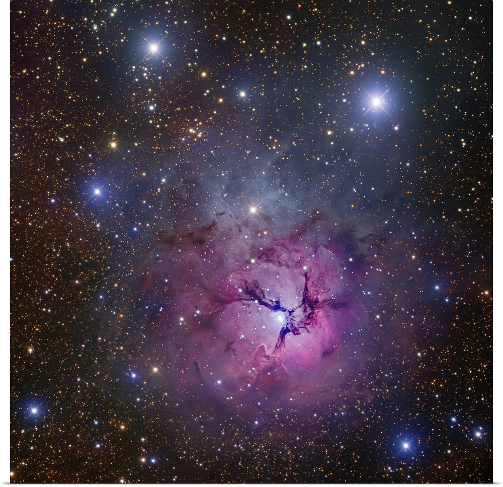 The Trifid Nebula located in Sagittarius