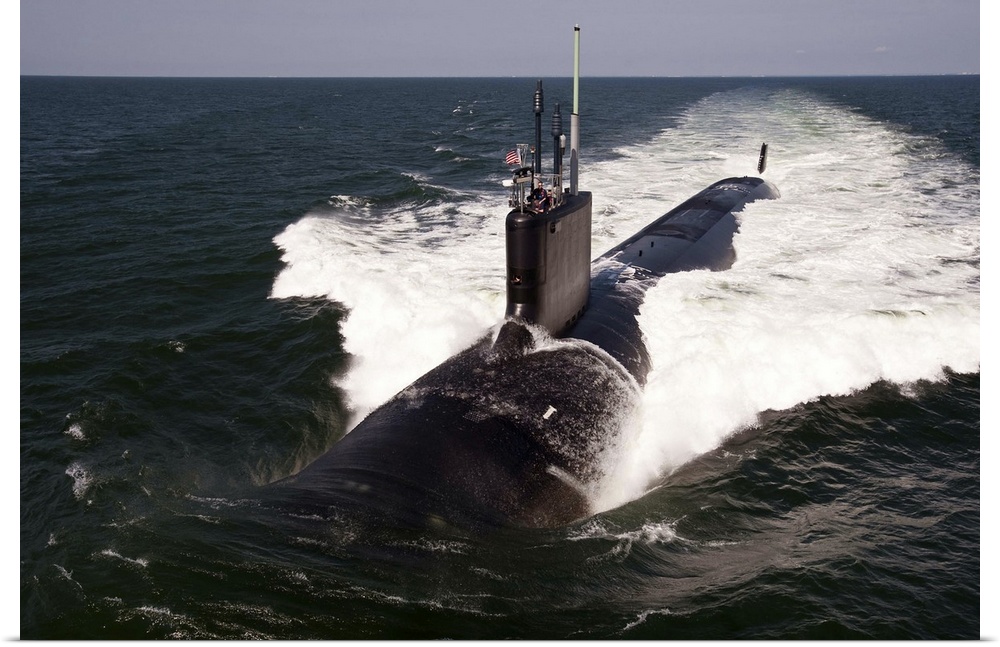 Atlantic Ocean, June 30, 2011 - The Virginia-class attack submarine USS California (SSN 781) underway during sea trials. .