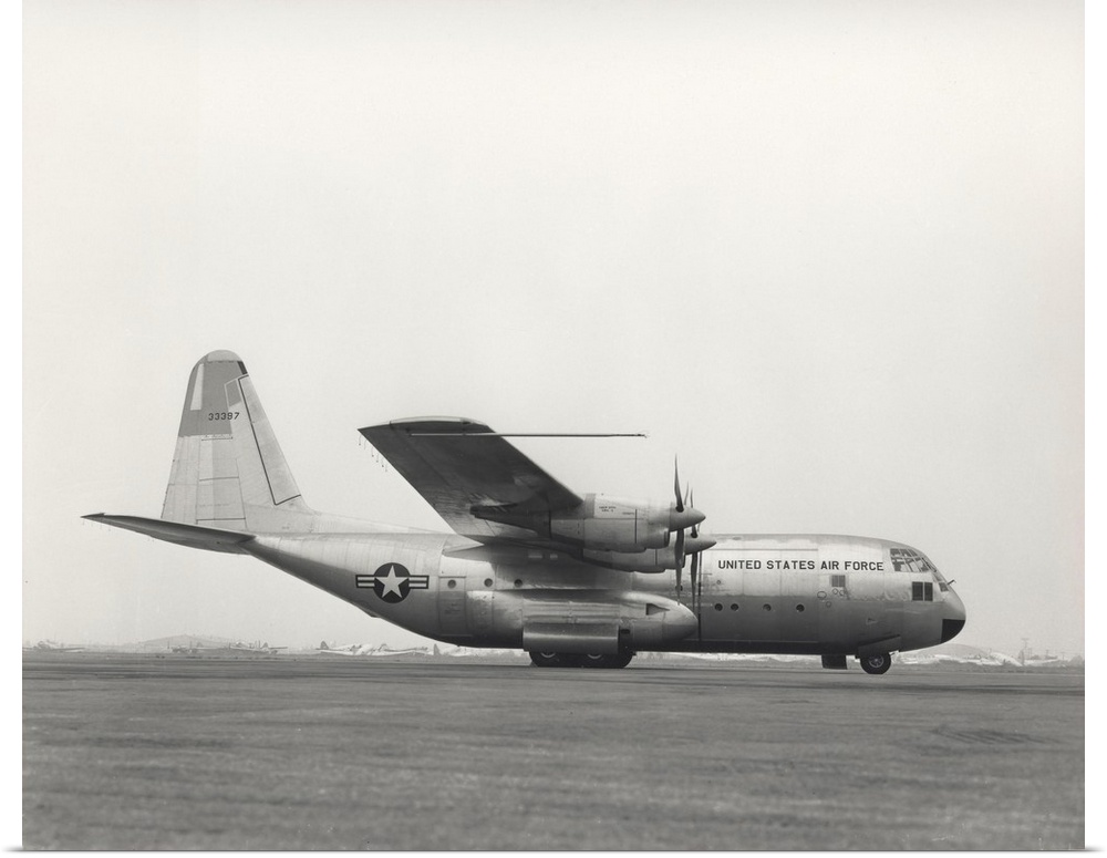 August 23, 1954 - Archived photo of the YC-130 first flight from Burbank, California.