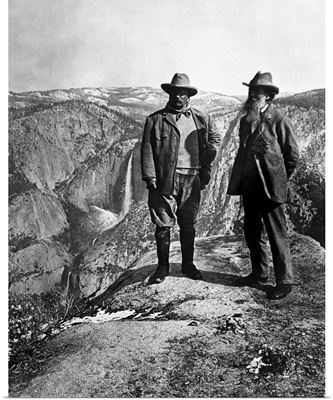 Theodore Roosevelt, John Muir, Visiting Glacier Point, Yosemite Valley, California, 1903