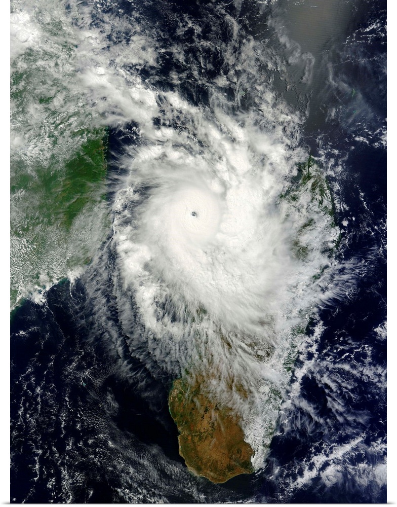 March 30, 2014 - Tropical cyclone Hellen spins offshore Madagascar.