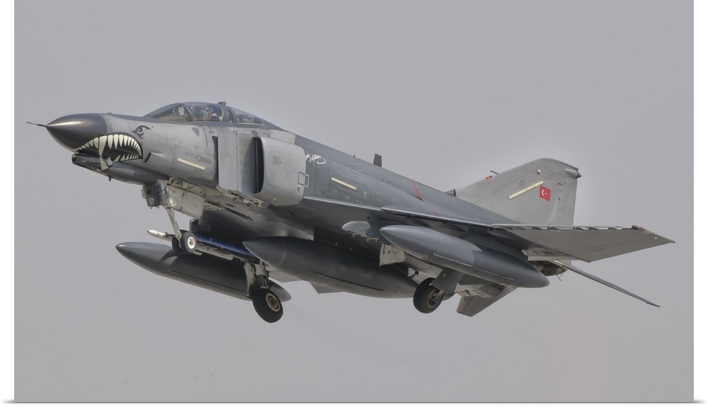 Turkish Air Force F-4 Phantom flying over Turkey.