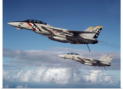 Two F-14A Tomcats during operations in the Indian Ocean
