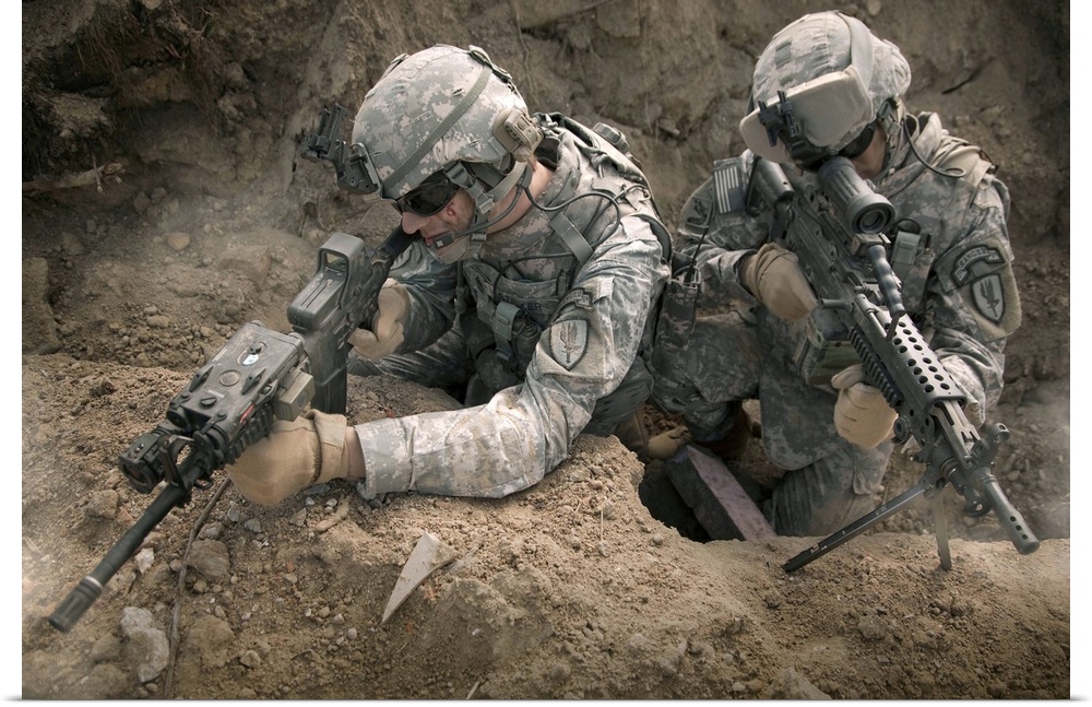 U.S. Army Rangers in Afghanistan combat scene.