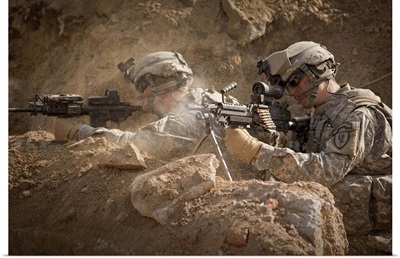 U.S. Army Rangers in Afghanistan combat scene