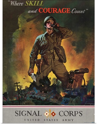 U.S. Army Signal Corps recruitment poster.