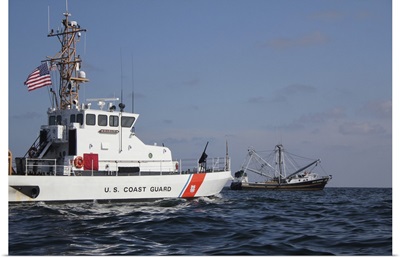 US Coast Guard Cutter Marlin Patrols The Waters South Of Pensacola Bay