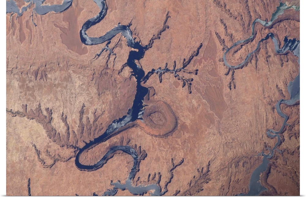 April 30, 2012 - View from space of Lake Powell and the Rincon in Utah. The lake extends across southeastern Utah and nort...