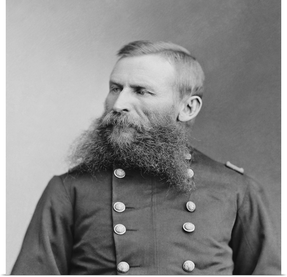 Vintage American Civil War photo of Union Army General George Crook.