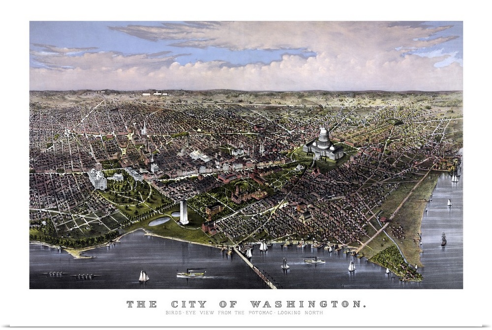 Vintage print of Washington D.C.