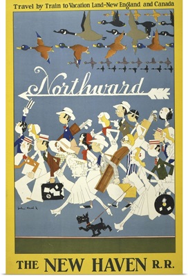 Vintage Travel Poster For The New Haven Railroad, 1925