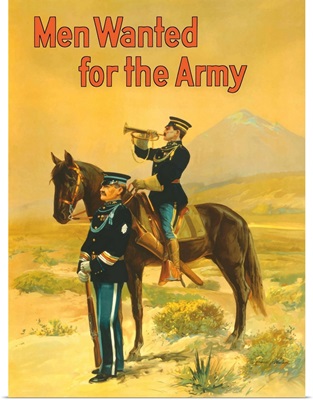 Vintage World War I poster featuring two soldiers
