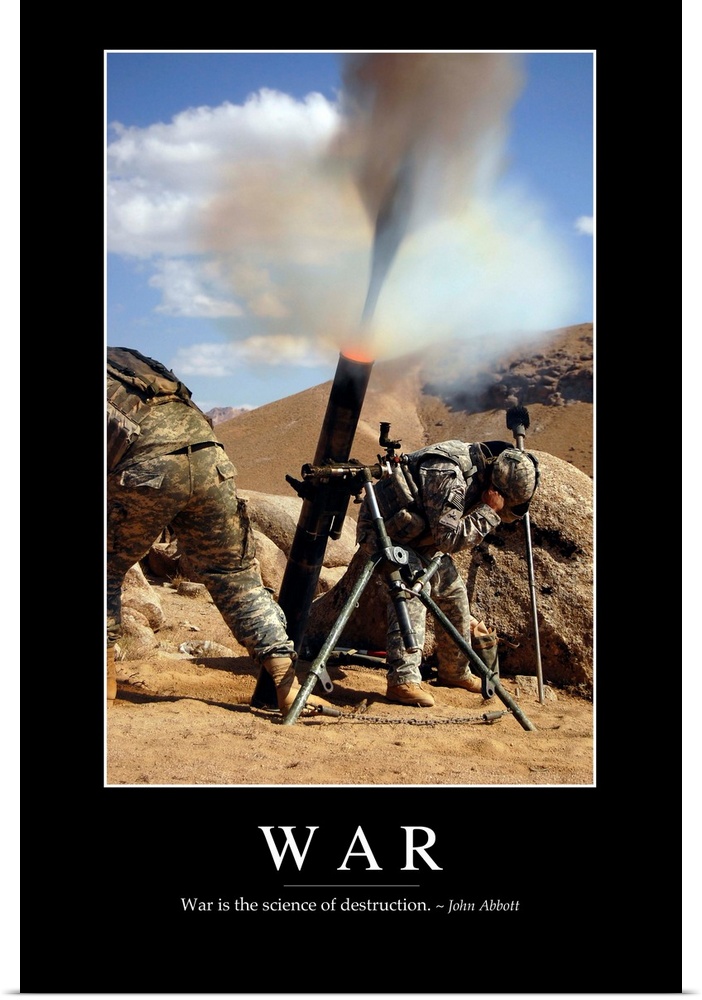 War: Inspirational Quote and Motivational Poster