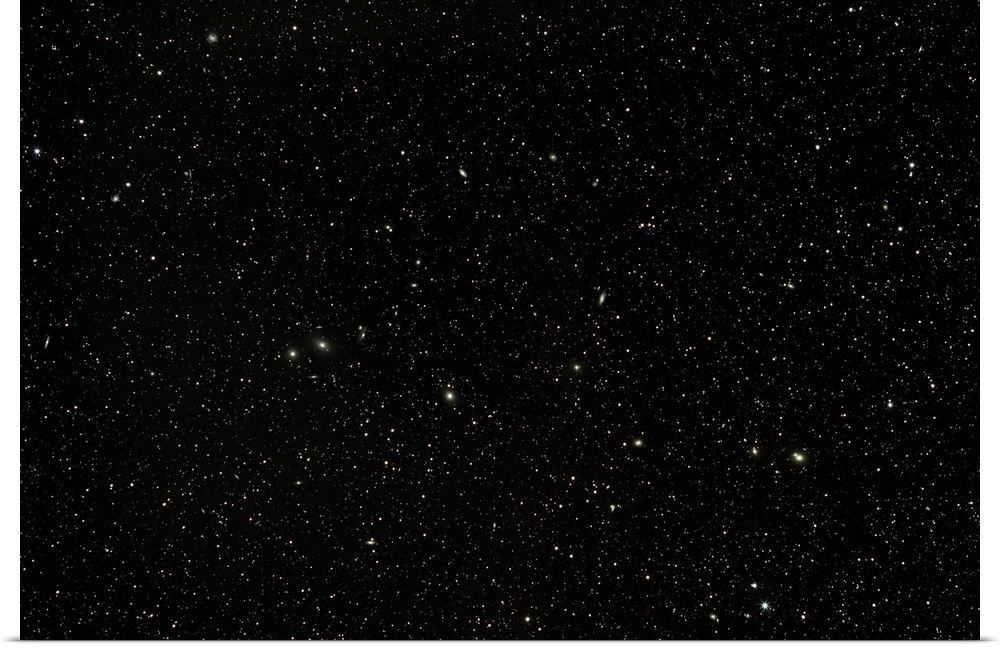 Widefield view of the constellations Virgo and Coma Berenices, showing thousands of galaxies.