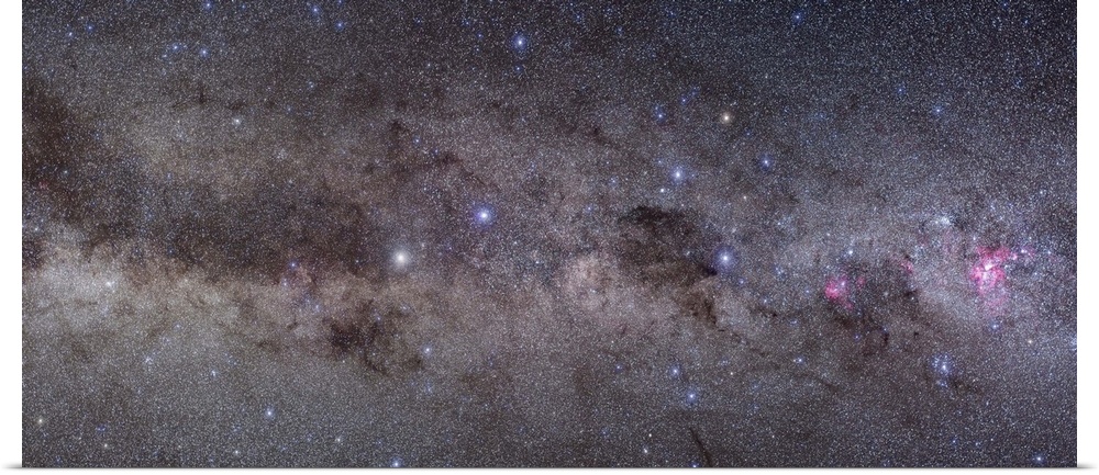 Widefield view of Alpha and Beta Centauri stars in the southern constellation of Centaurus, along with the Southern Cross ...