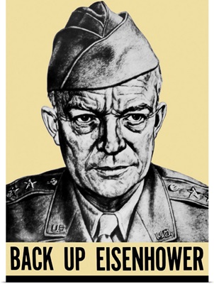 World War II propaganda poster featuring General Dwight Eisenhower