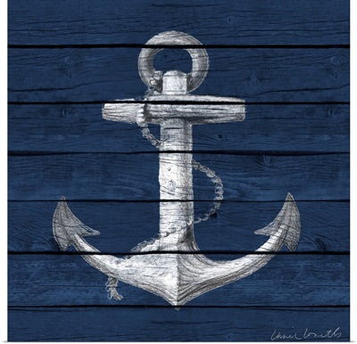 Anchor on Blue Wood