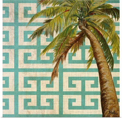 Beach Palm Turquoise Pattern II