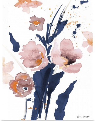 Watercolor Pink Poppies I