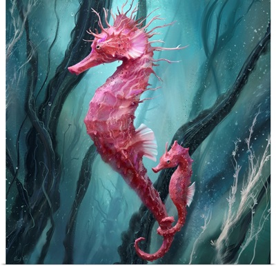 Seahorse Thorny Red
