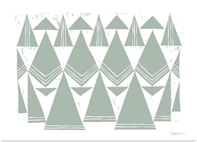 Triangles That Repeat Earthy In Green