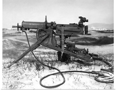 A German 68 machine gun from World War I