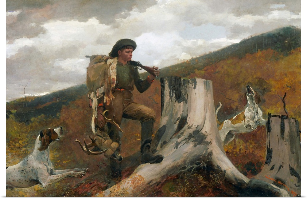Homer, A Huntsman And Dogs. Oil On Canvas, Winslow Homer, 1891.