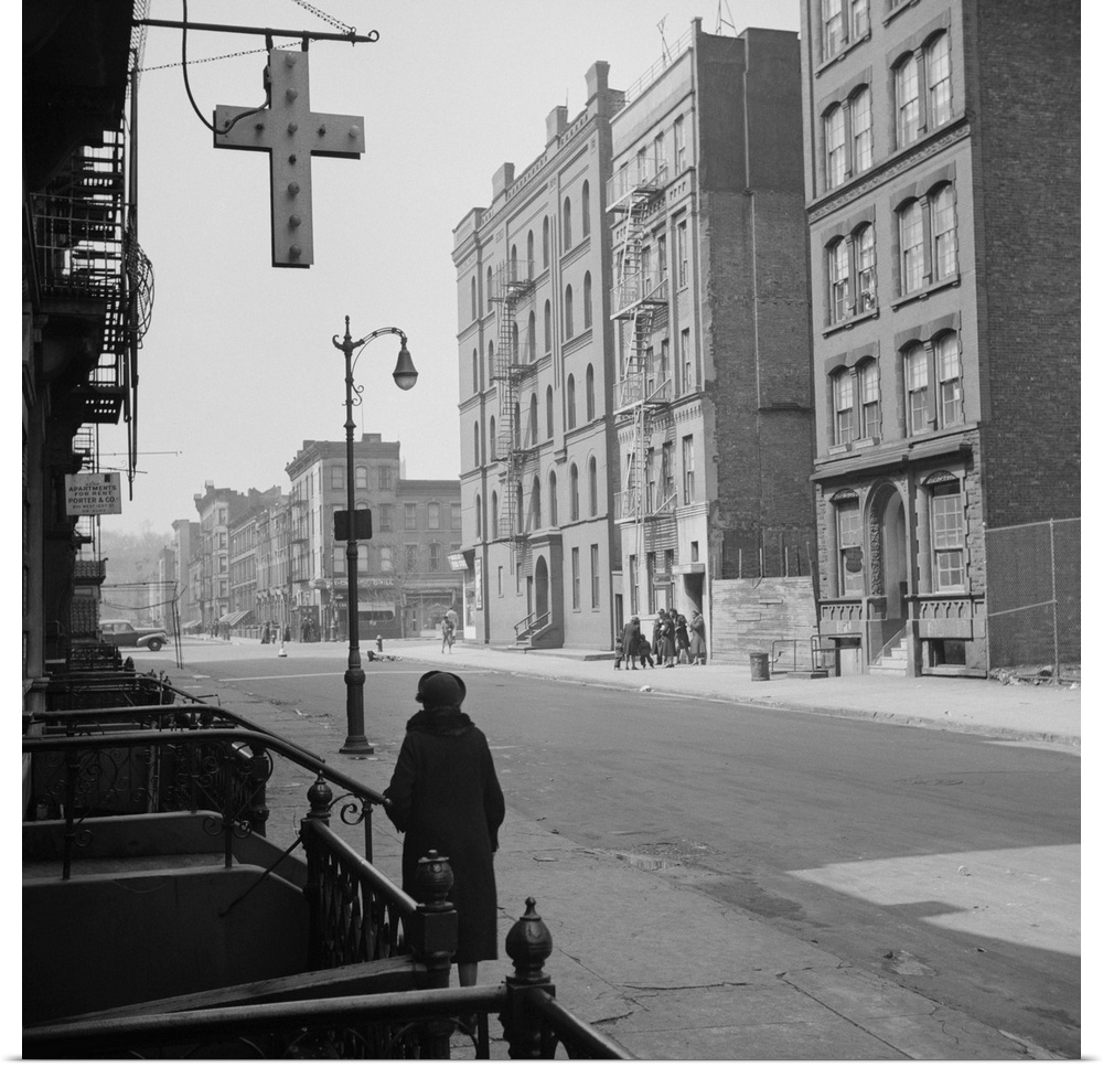 A street scene in Harlem, New York. Photograph by Gordon Parks, May 1943.