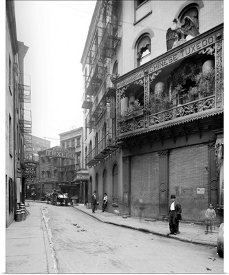 A view of Doyers Street in Chinatown, New York City, 1905