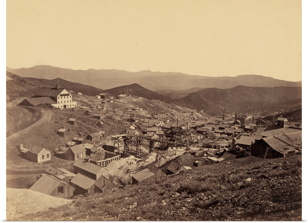 Nevada, Gold Hill, 1867. A View Of Gold Hill, Nevada. Photograph By Timothy O'Sullivan, 1867.