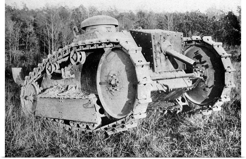 Tank used by the U.S. Army during World War I. Photographed c1918.