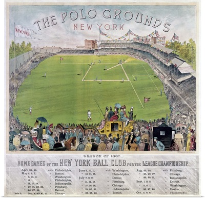 Baseball, 1887. The Polo Grounds in Upper Manhattan, New York