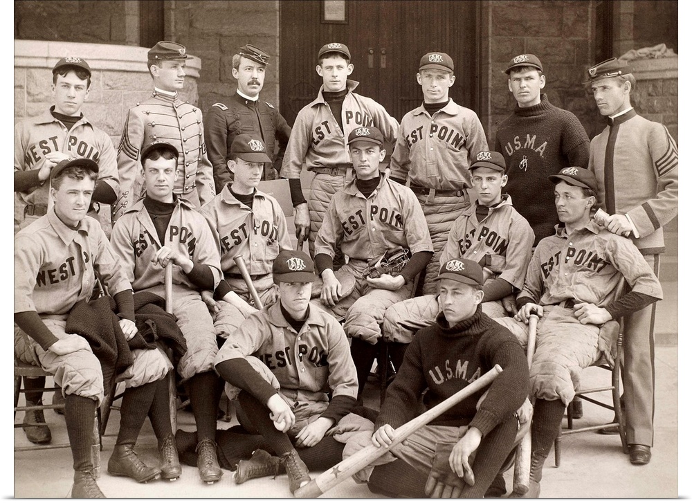 The U.S. Military Academy baseball team, 1896, at West Point, New York.