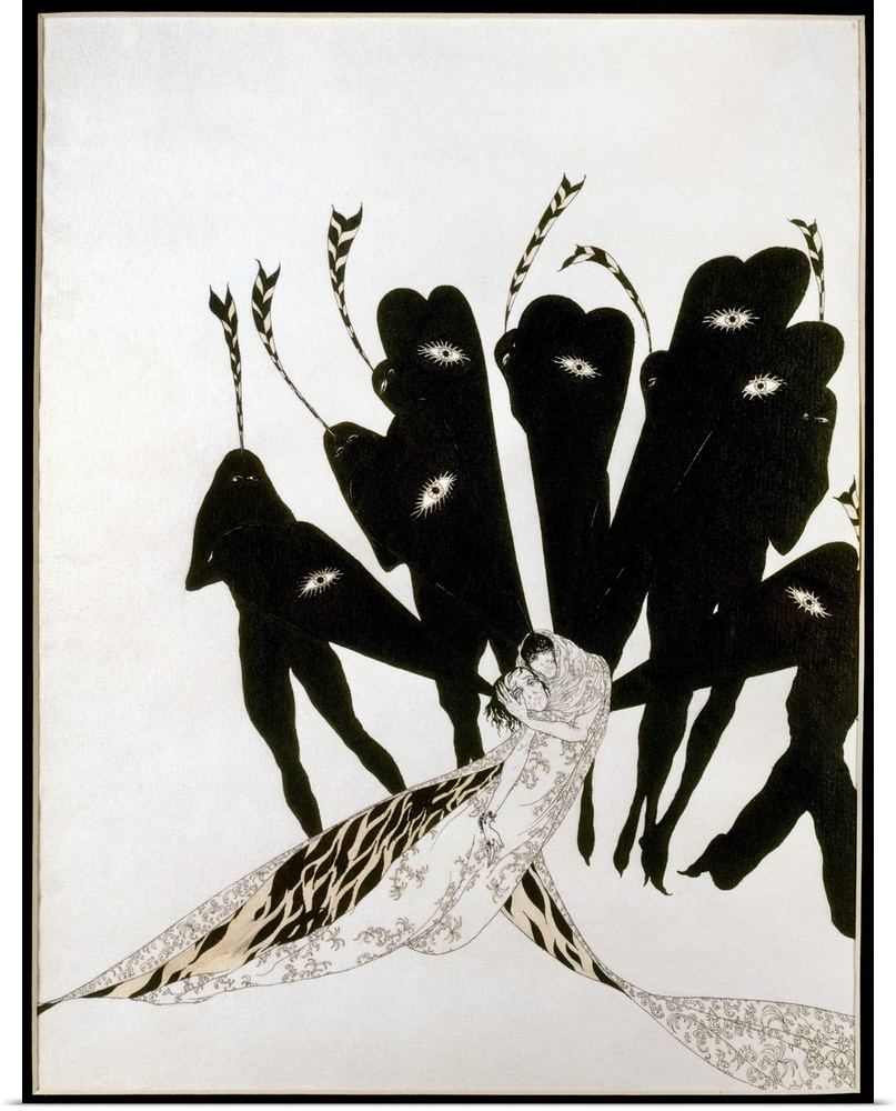'Death of Salome.' Pen-and-ink drawing by Aubrey Vincent Beardsley for Oscar Wilde's 'Salome,' c1894.