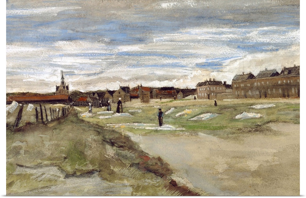 Van Gogh, Bleaching Ground. 'Bleaching Ground At Scheveningen.' Oil On Canvas, Vincent Van Gogh, July 1882.