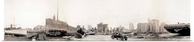 Boats washed ashore in Miami, after the Great Miami Hurricane of September 1926