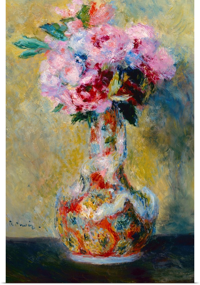 Renoir, Bouquet In A Vase. Oil On Canvas, Pierre-Auguste Renoir, 1878.