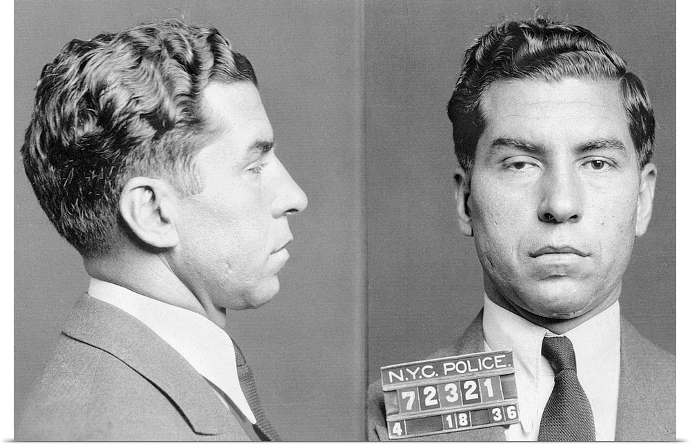 (1897-1962). American gangster. Photographed by the New York City Police Department, 1936.