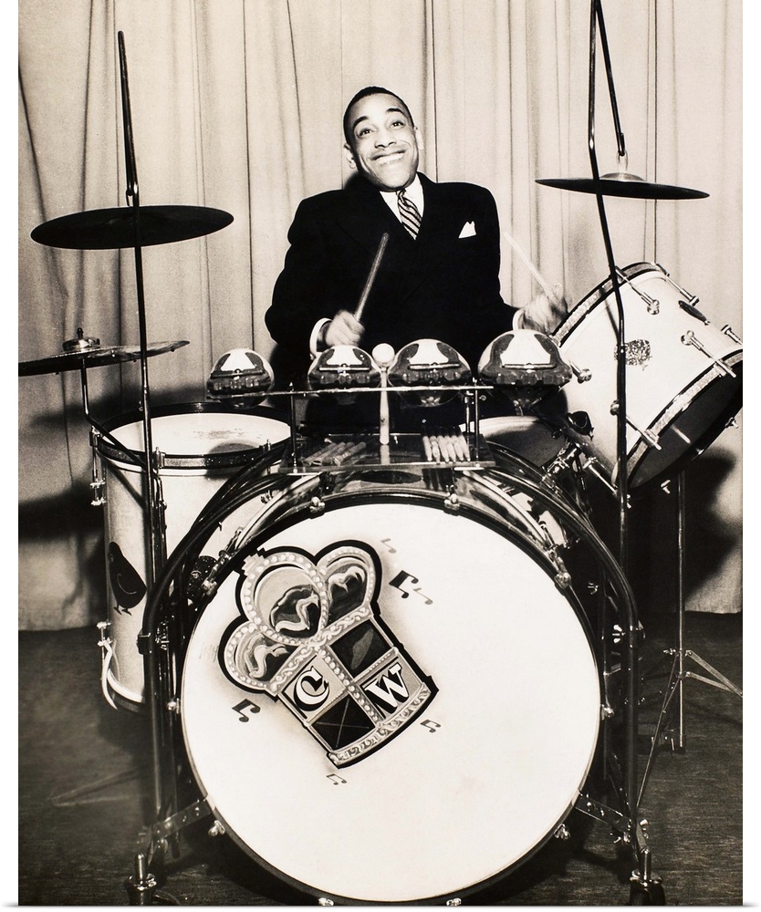 Born William Henry Webb. American Jazz drummer and big band leader. Photograph, 1930s.