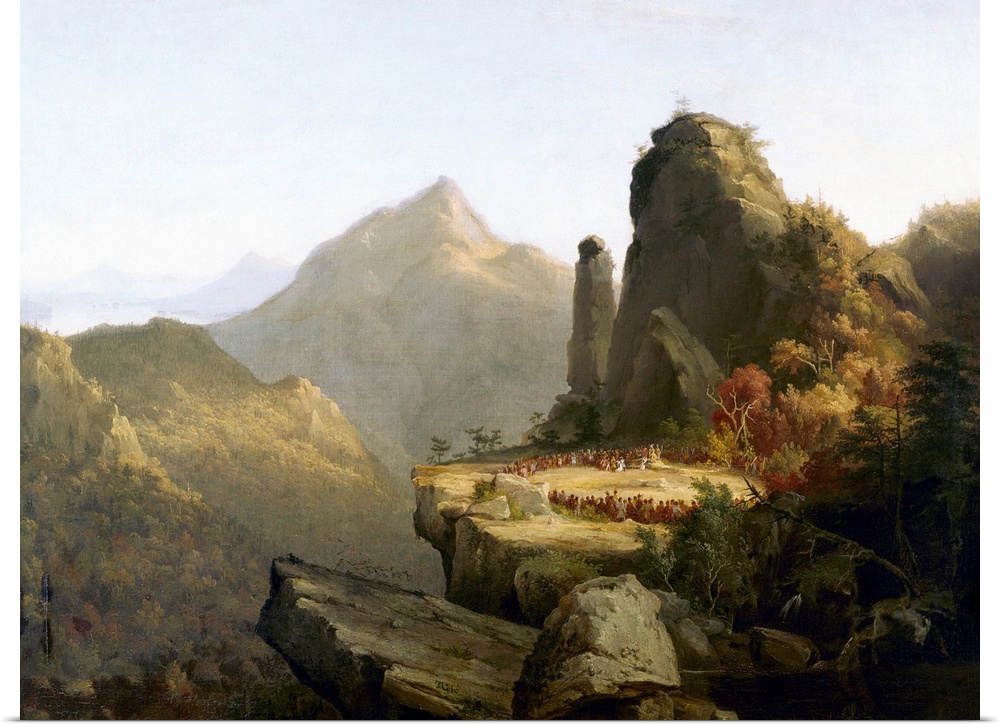 Cole, Last Of the Mohicans. Scene From 'The Last Of the Mohicans.' Oil On Canvas By Thomas Cole, C1827.