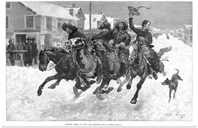 Cow-Boys Coming To Town For Christmas, 1889